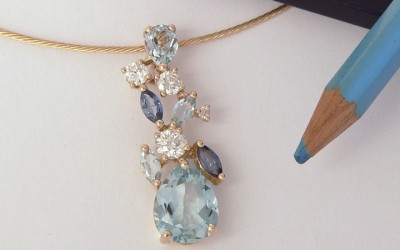 Collier or turquoise